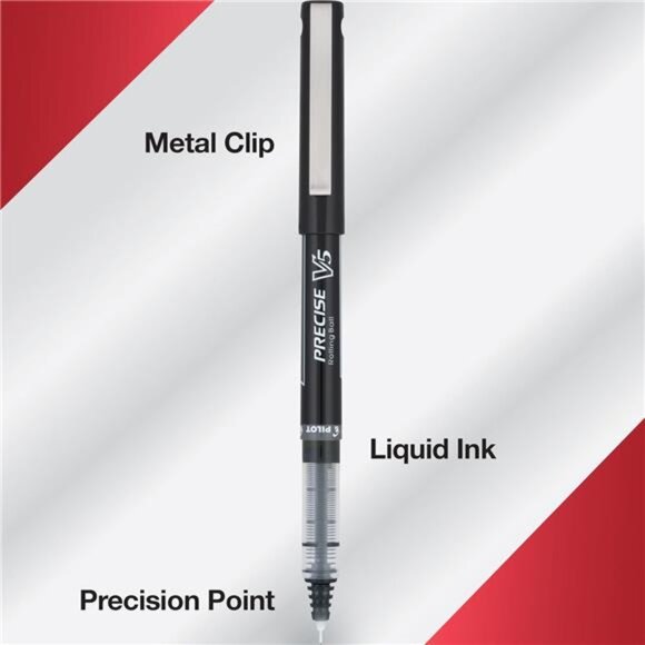 Precise V5, Capped Liquid Ink Rolling Ball Pens, Extra Fine Point 0.5 mm, Black - Picture 3 of 7